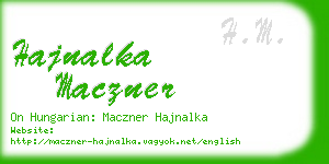 hajnalka maczner business card